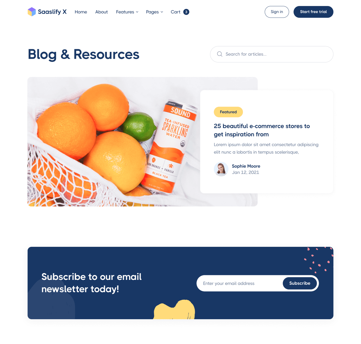 Saaslify - Blog page - Modern SaaS Template
