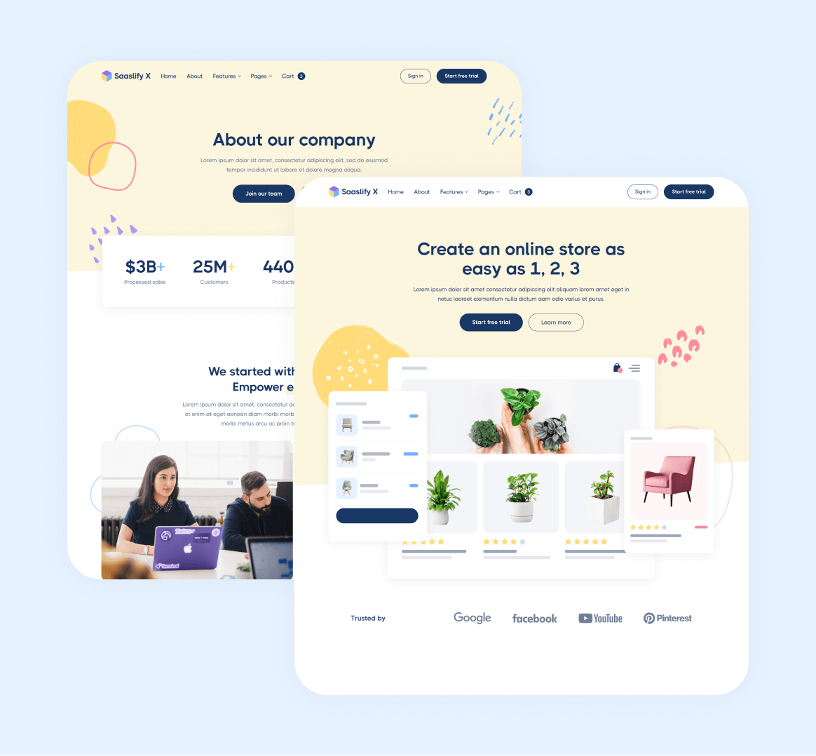Saaslify - 17 Pages Included - Modern SaaS Template