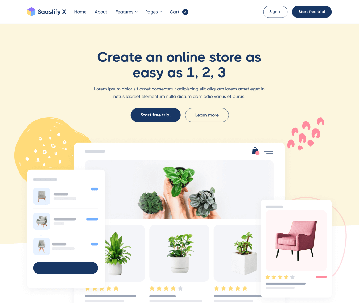 Saaslify - Home page - Modern SaaS Template